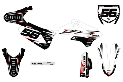 Kit déco YAMAHA YZ 65/85 - YMMMX001 Blanc