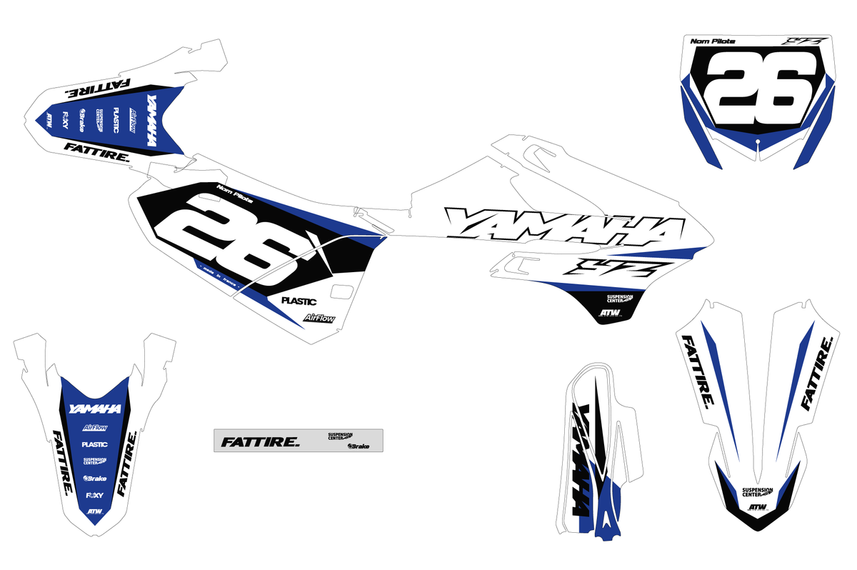 Kit déco YAMAHA YZ 65/85 - YMMMX002 Blanc