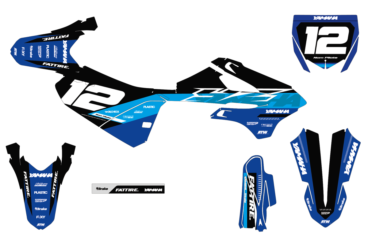 Kit déco YAMAHA YZ 65/85 - YMMMX005 Cyan