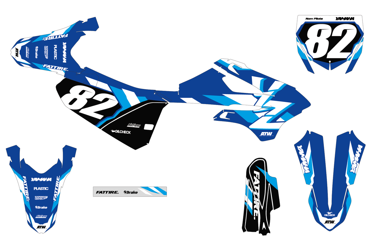 Kit déco YAMAHA YZ 65/85 - YMMMX007 Bleu