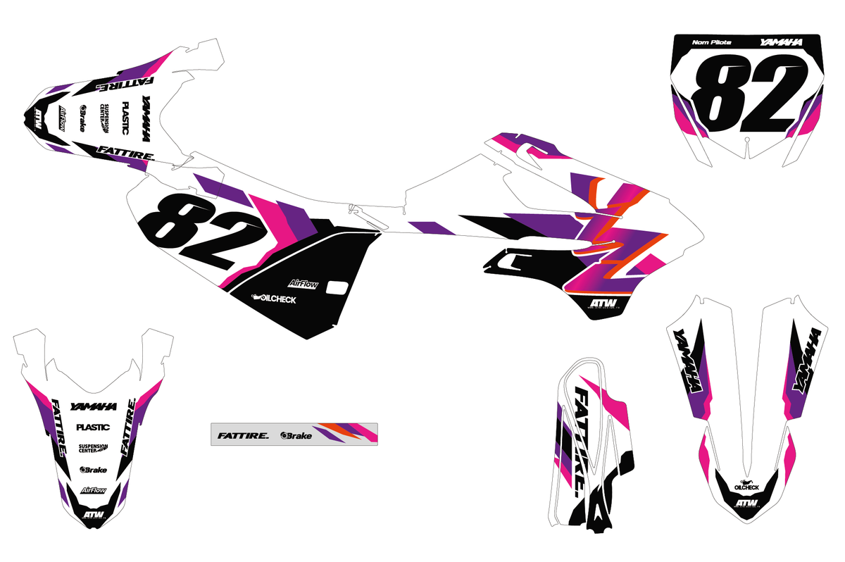 Kit déco YAMAHA YZ 65/85 - YMMMX007 Noir