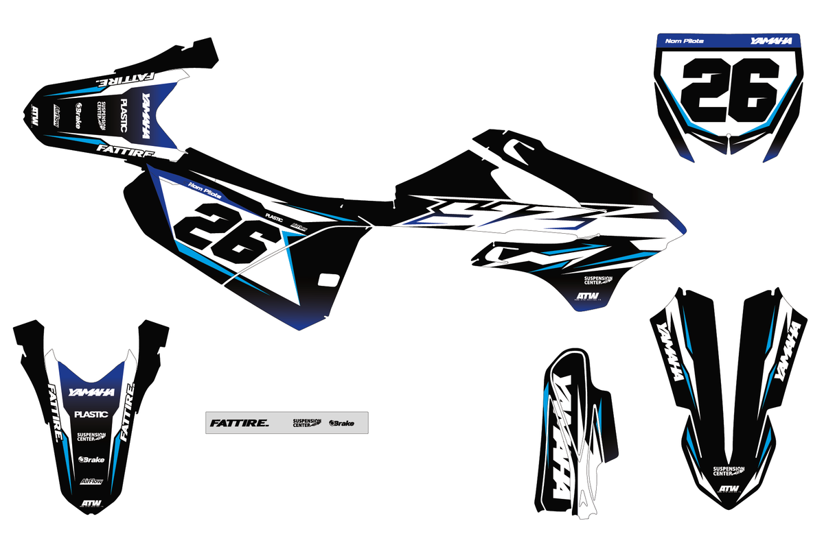 YAMAHA YZ 65/85 Dekor-Kit - YMMMX009 Schwarz