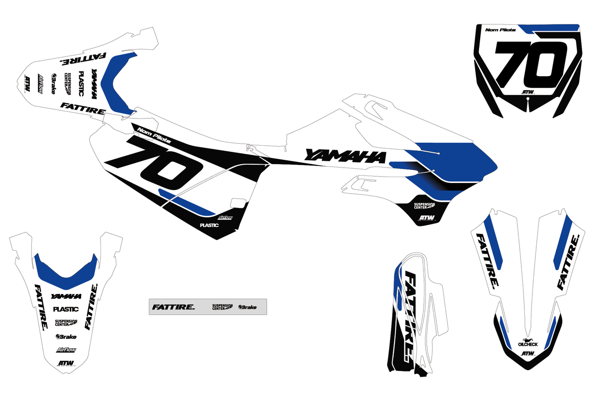Kit déco YAMAHA YZ 65/85 - YMMMX010 Bleu