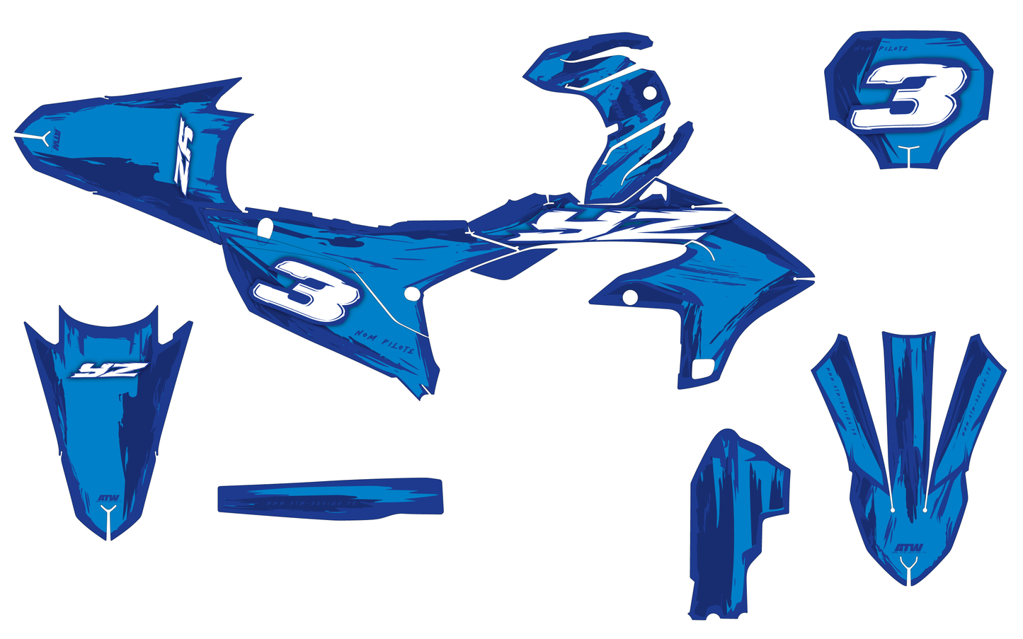 Kit déco Yamaha YZF/WRF - YMXMX004 Cyan
