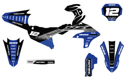 Kit déco Yamaha YZF/WRF - YMXMX005 Bleu