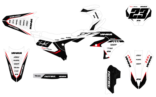 Kit déco Yamaha YZF/WRF - YMXMX006 Rouge