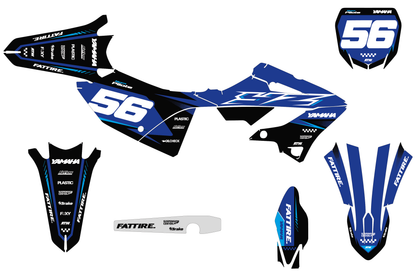 Kit déco Yamaha YZ - YMZMX001 Cyan