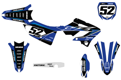 Kit déco Yamaha YZ - YMZMX003 Cyan