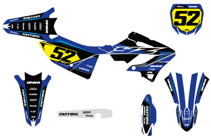 Kit déco Yamaha YZ - YMZMX003 Jaune