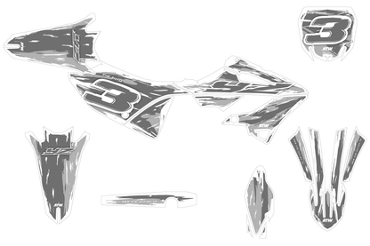 Kit déco Yamaha YZ - YMZMX004 Blanc