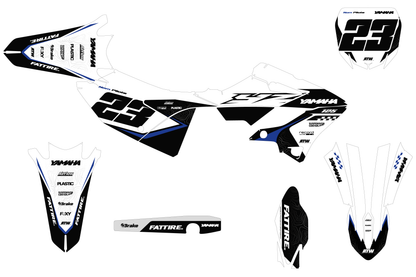 Kit déco Yamaha YZ - YMZMX006 Blanc