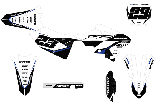 Kit déco Yamaha YZ - YMZMX006 Blanc