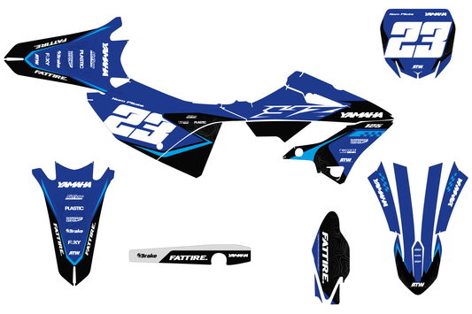 Kit déco Yamaha YZ - YMZMX006 Bleu