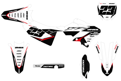 Kit déco Yamaha YZ - YMZMX006 Rouge