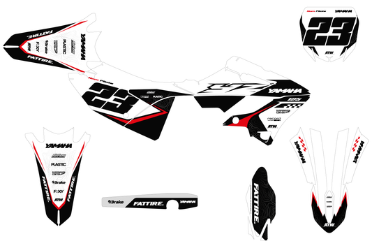 Kit déco Yamaha YZ - YMZMX006 Rouge
