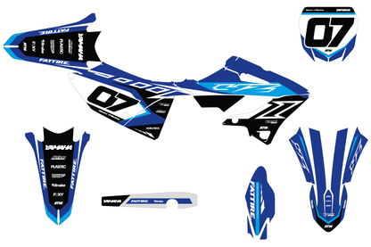 Kit déco Yamaha YZ - YMZMX008 Cyan