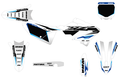 Kit déco Yamaha YZ - YMZMX009 Blanc
