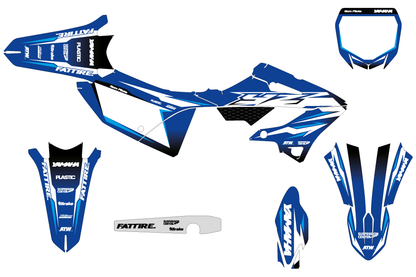 Kit déco Yamaha YZ - YMZMX009 Bleu