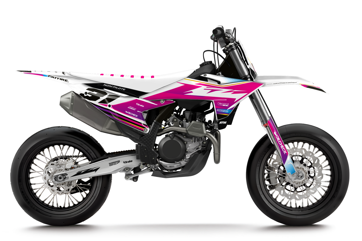 Kit déco KTM 450 SMR - KKTSM004 Blanc