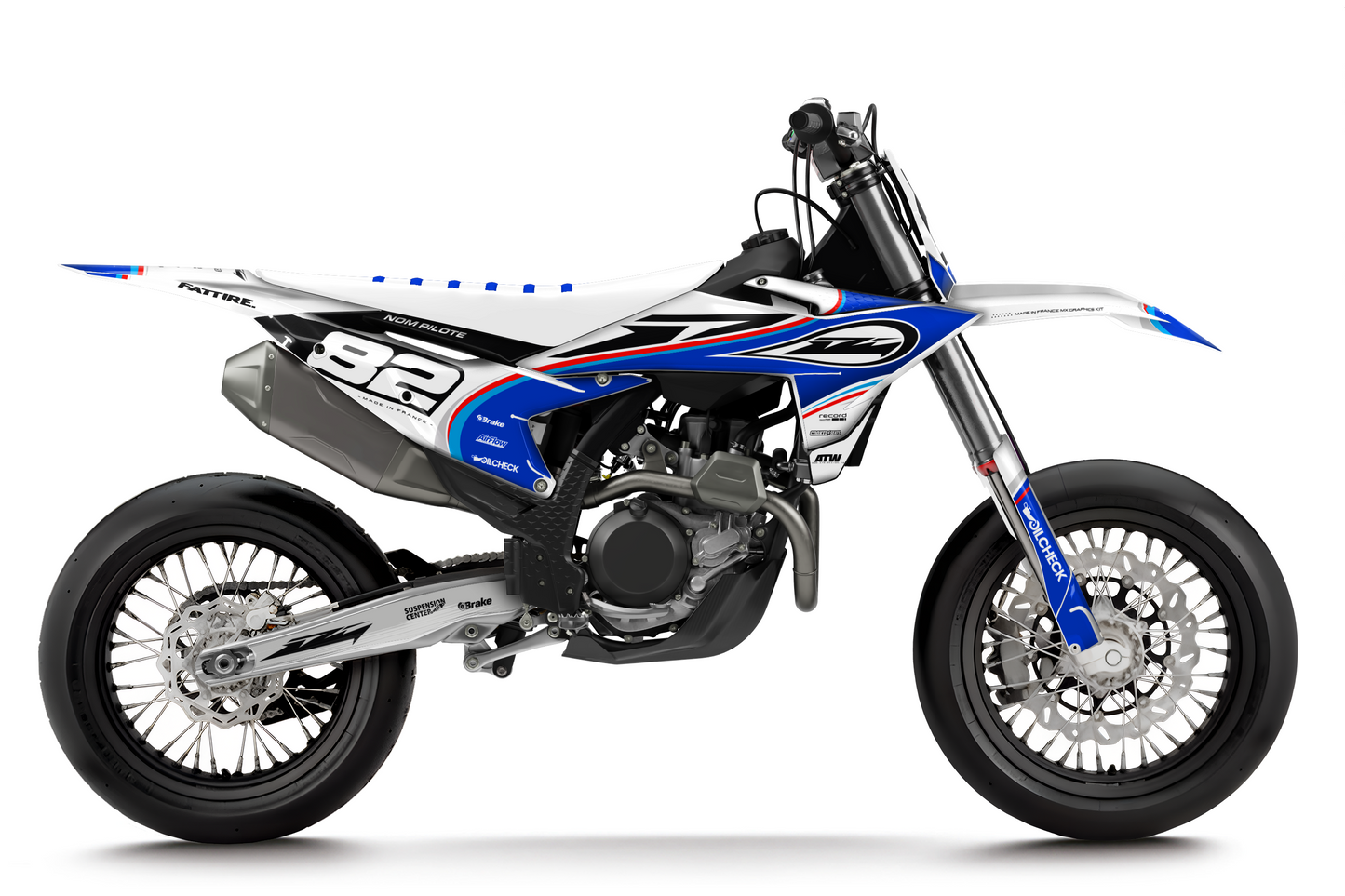 Kit déco KTM 450 SMR - KKTSM003 Blanc