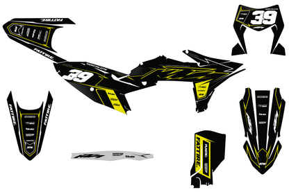 Kit déco KTM SX/SXF/EXC/EXCF - KKTSE001 Jaune