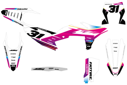 Kit déco KTM SX/SXF/EXC/EXCF - KKTSE004 Blanc