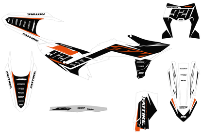 Kit déco KTM SX/SXF/EXC/EXCF - KKTSE005 Blanc