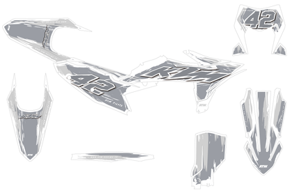 Kit déco KTM SX/SXF/EXC/EXCF - KKTSE006 Blanc