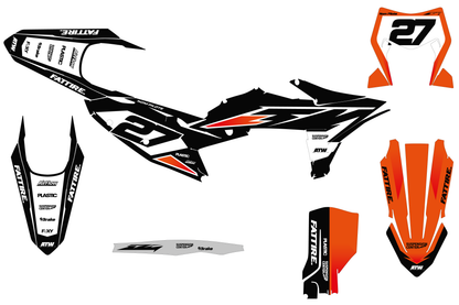 Kit déco KTM SX/SXF/EXC/EXCF - KKTSE009 Noir