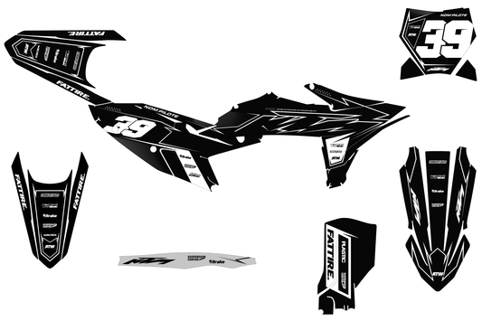 Kit déco KTM SX/SXF/EXC/EXCF - KKTSE001 Blanc