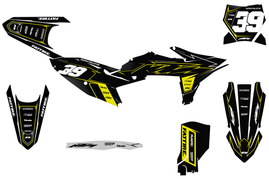 Kit déco KTM SX/SXF/EXC/EXCF - KKTSE001 Jaune