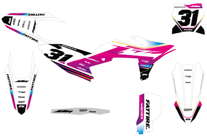 Kit déco KTM 450 SMR - KKTSM004 Blanc