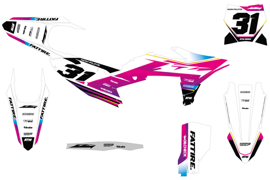 Kit déco KTM 450 SMR - KKTSM004 Blanc