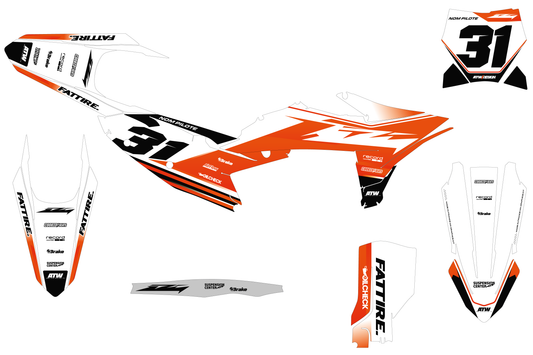 Kit déco KTM 450 SMR - KKTSM004 Orange