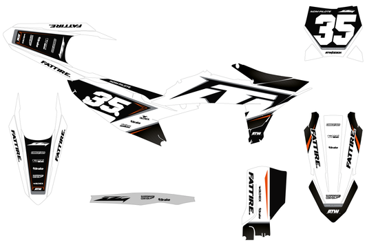 Kit déco KTM 450 SMR - KKTSM007 Blanc