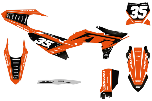 Kit déco KTM 450 SMR - KKTSM007 Orange