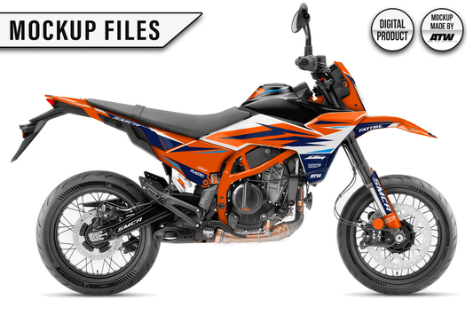 KTM 450 SMR 2025-2026 Mockup – PSD &amp; AI