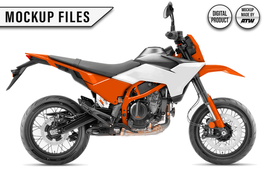 KTM 450 SMR 2025-2026 Mockup – PSD &amp; AI