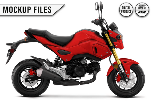 HONDA 125 MSX/GROM 2017-2020 Mockup – PSD & AI - ATW DESIGN