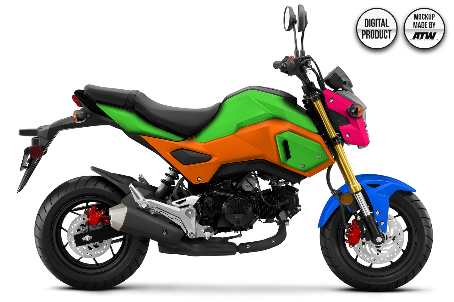 HONDA 125 MSX/GROM 2017-2020 Mockup – PSD & AI