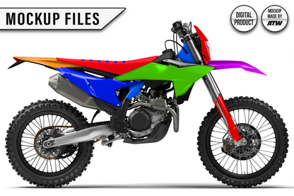 KTM 450 EXC / EXC-F 2026 Mockup – PSD &amp; AI