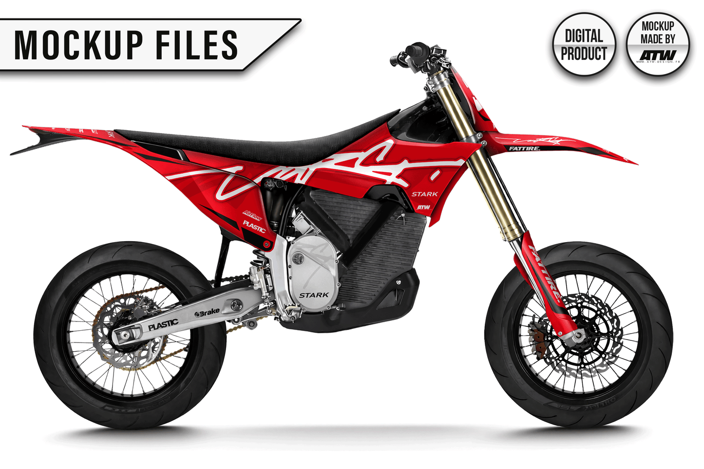 KTM 450 SMR 2025-2026 Mockup – PSD &amp; AI