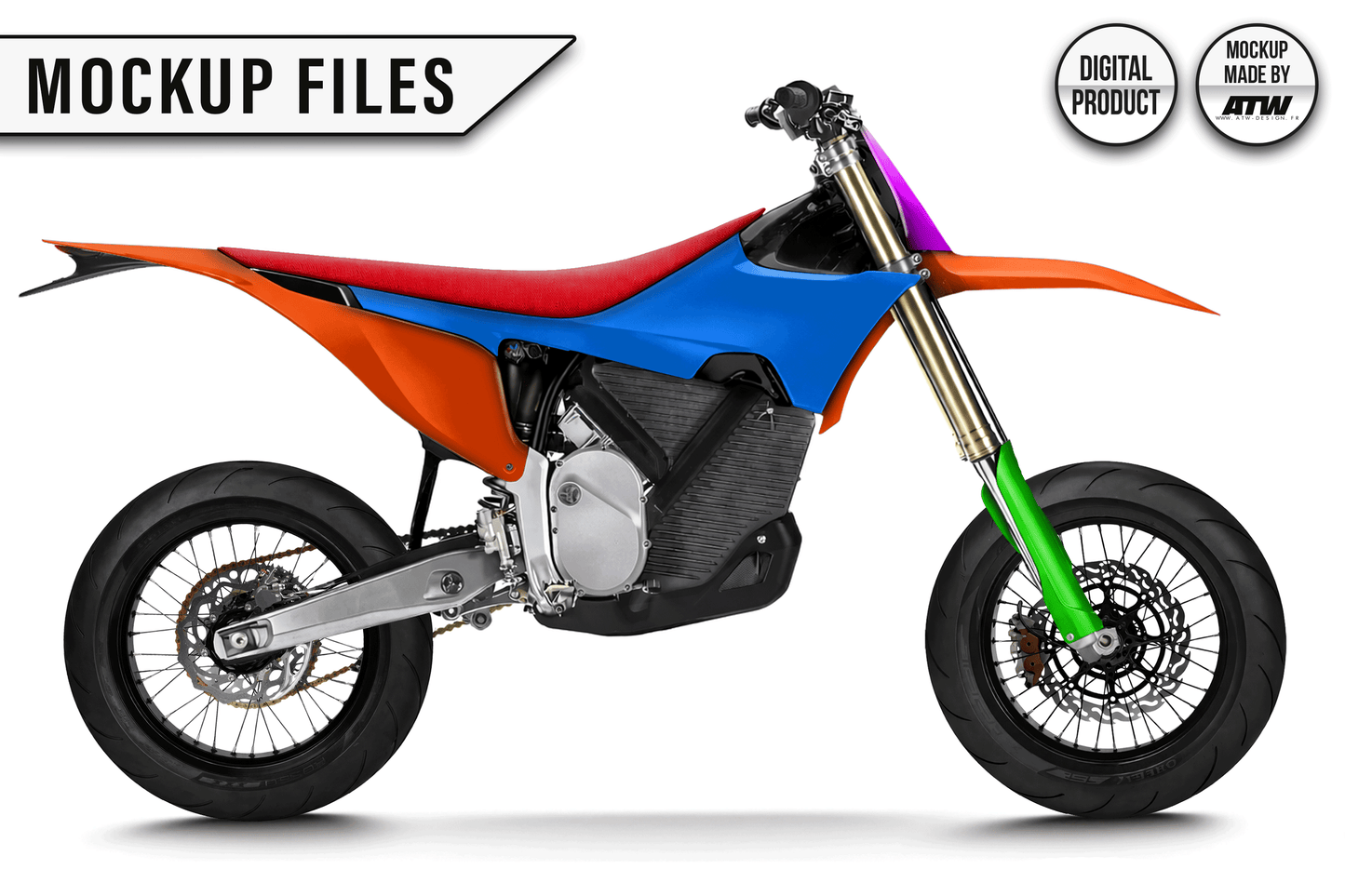 KTM 450 SMR 2025-2026 Mockup – PSD &amp; AI