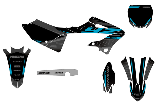 Kit déco motocross “Count” Yamaha 250 YZ Cyan