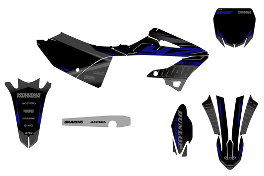 Kit déco motocross “Count” Yamaha 250 YZ Gris