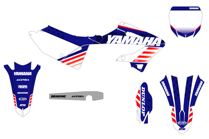 Kit déco motocross “Country” Yamaha 250 YZ Bleu