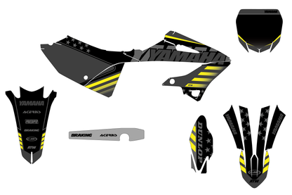 Kit déco motocross “Country” Yamaha 125 YZ Jaune