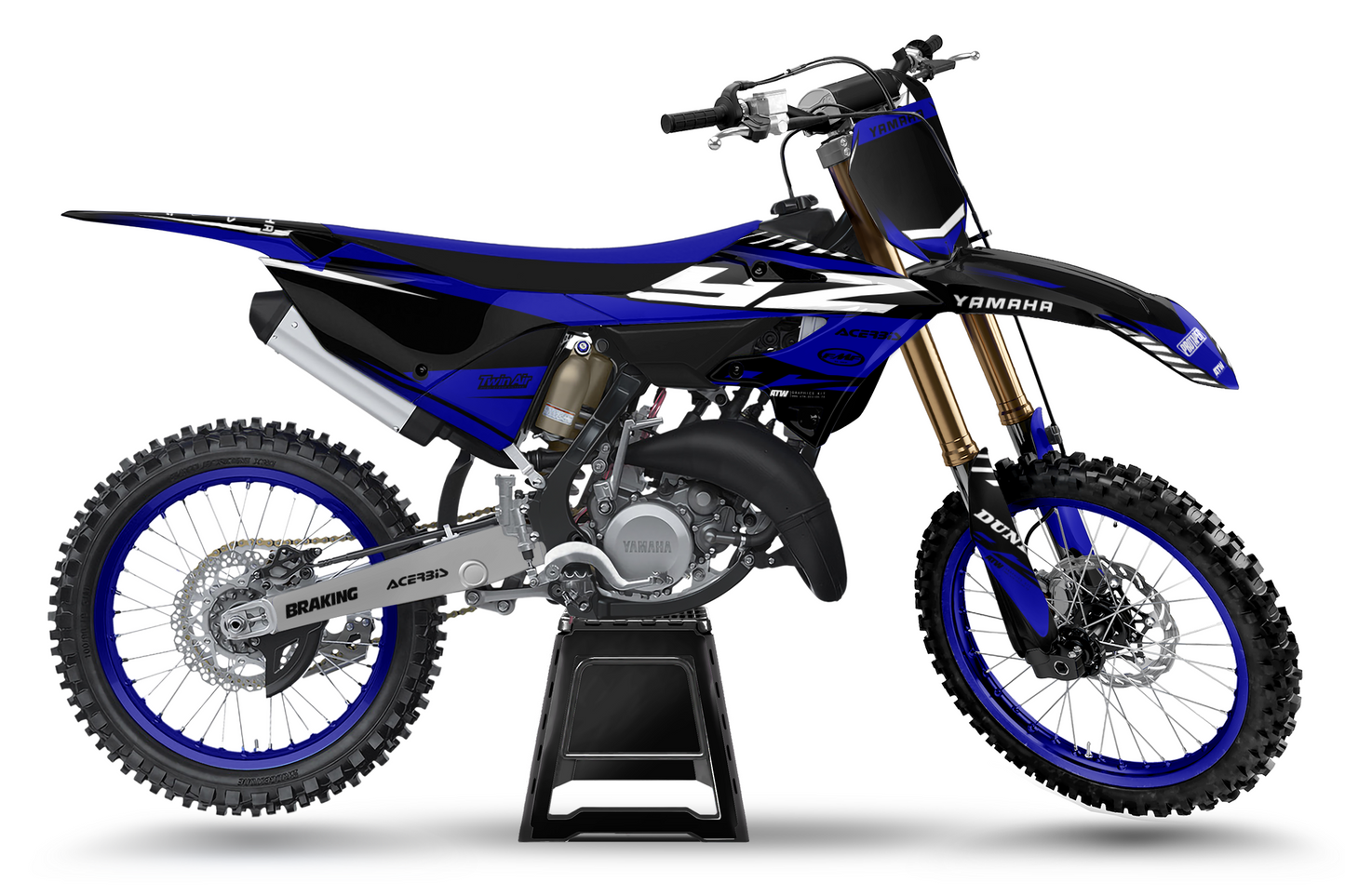 Kit déco motocross “Lines” Yamaha 250 YZ Bleu