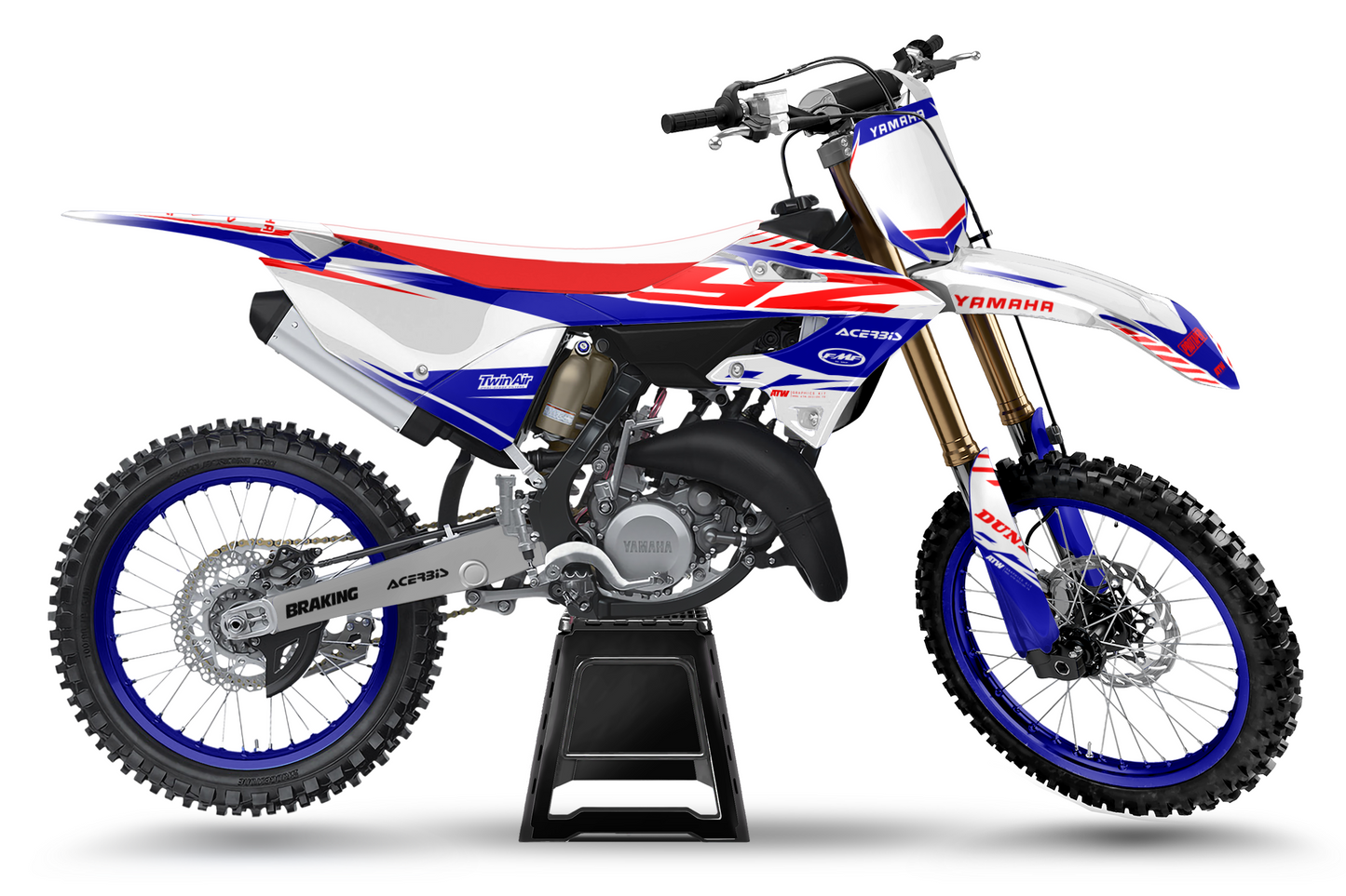 Kit déco motocross “Lines” Yamaha 250 YZ Blanc