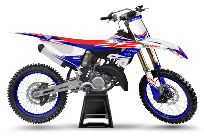 Kit déco motocross “Lines” Yamaha 250 YZ Blanc